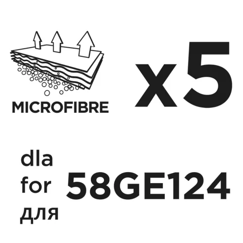 Graphite Mikroszálas porzsák Graphite 58GE124-es porszívóhoz 5db