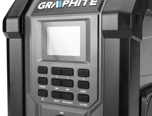 Graphite Akkus rádió, alapgép, Energy+ (18V) (akku és töltő nélkül)