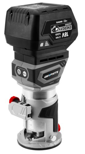 Graphite Akkus szénkefementes élmaró alapgép Energy+ (18V) (akku és töltő nélkül)