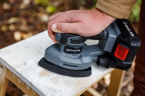 Graphite Akkus szénkefementes deltacsiszoló alapgép, Energy+ (18V) (akku és töltő nélkül)