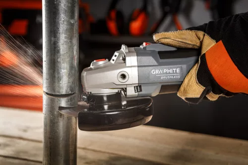 Graphite Akkus szénkefementes sarokcsiszoló alapgép, 125mm Energy+ (18V) (akku és töltő nélkül)