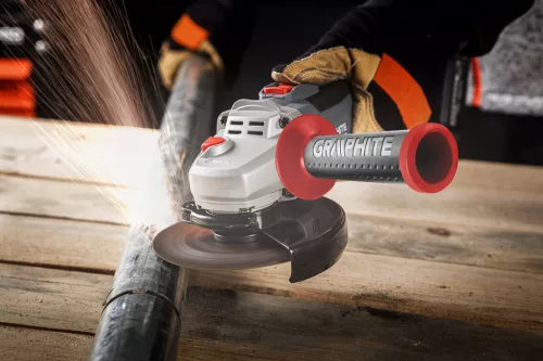 Graphite Akkus szénkefementes sarokcsiszoló alapgép, 125mm Energy+ (18V) (akku és töltő nélkül)