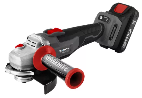 Graphite Akkus szénkefementes sarokcsiszoló alapgép, 125mm Energy+ (18V) (akku és töltő nélkül)