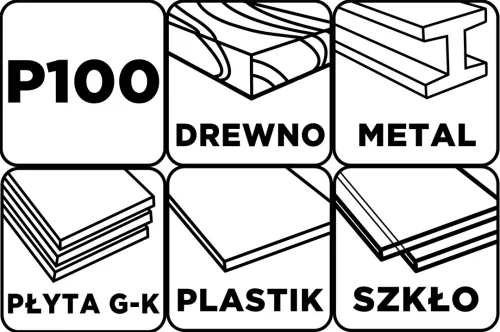 Graphite Csiszolóháló fehér 115x280mm, fa, fém, műanyag, űveg, gipszkarton csiszoláshoz, P100