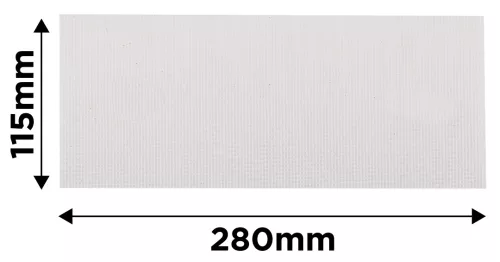 Graphite Csiszolóháló fehér 115x280mm, fa, fém, műanyag, űveg, gipszkarton csiszoláshoz, P220