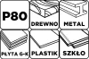Graphite Csiszolóháló 115x280mm, fa, fém, műanyag, űveg, gipszkarton csiszoláshoz, P80