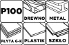 Graphite Csiszolóháló 115x280mm, fa, fém, műanyag, űveg, gipszkarton csiszoláshoz, P100