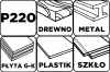 Graphite Csiszolóháló 115x280mm, fa, fém, műanyag, űveg, gipszkarton csiszoláshoz, P220