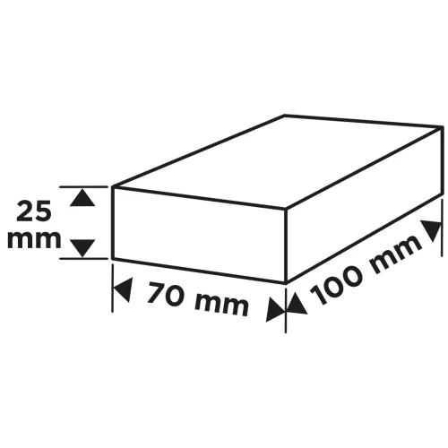 Graphite Csiszolószivacs 70x25x100mm, P100