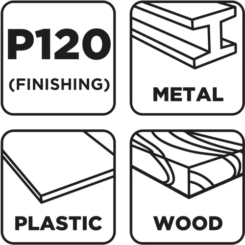 Graphite Csiszolószivacs 70x25x100mm, P120