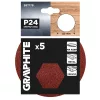 Graphite Csiszolókorong tépőzáras 125mm, P24, 5db