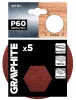 Graphite Csiszolókorong tépőzáras 125mm, P60, 5db