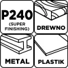 Graphite Csiszolópapír tépőzáras 93x230mm, P240, 5db