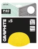 Graphite Csiszolókorong perforált, tépőzáras 225mm, P40, 5db