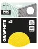 Graphite Csiszolókorong perforált, tépőzáras 225mm, P80, 5db