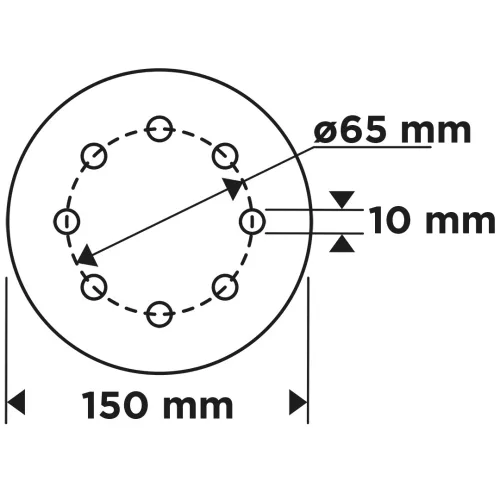 Graphite Csiszolókorong tépőzáras 150mm, P180, 8 lyukas, 5db
