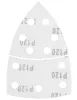 Graphite Csiszolópapír tépőzáras delta 102x152mm, P120, 11 lyukas, 5db