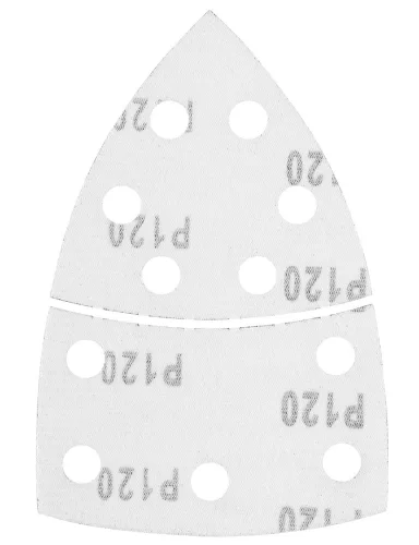 Graphite Csiszolópapír tépőzáras delta 102x152mm, P120, 11 lyukas, 5db