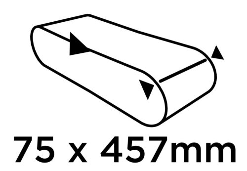 Graphite Csiszolószalag 75x457mm, P150, 3db