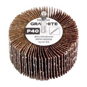 Graphite Csapos lamellás korong, 80x40x6mm, P40