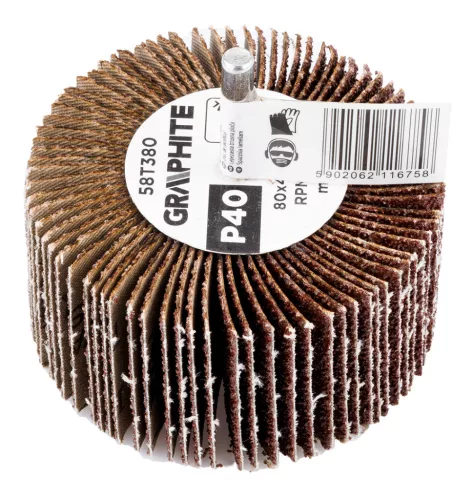 Graphite Csapos lamellás korong, 80x40x6mm, P40