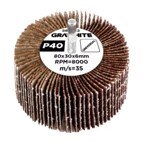 Graphite Csapos lamellás korong 80x30x6mm, P40