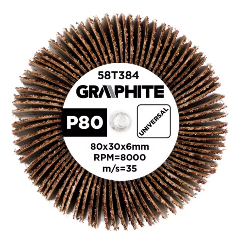 Graphite Csapos lamellás korong 80x30x6mm, P80