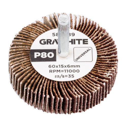Graphite Csapos lamellás korong 60x15x6mm, P80