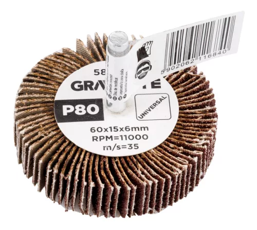 Graphite Csapos lamellás korong 60x15x6mm, P80