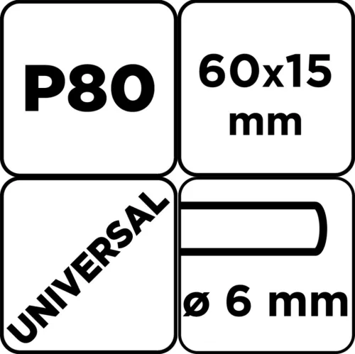Graphite Csapos lamellás korong 60x15x6mm, P80