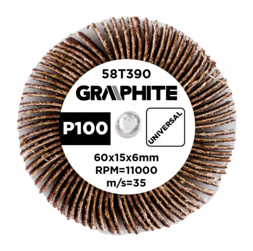 Graphite Csapos lamellás korong 60x15x6mm, P100