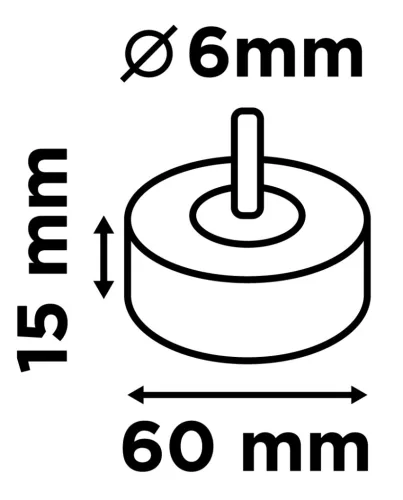 Graphite Csapos lamellás korong 60x15x6mm, P100