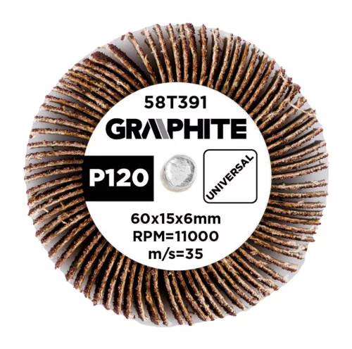 Graphite Csapos lamellás korong 60x15x6mm, P120