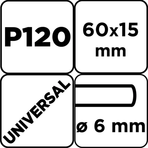 Graphite Csapos lamellás korong 60x15x6mm, P120