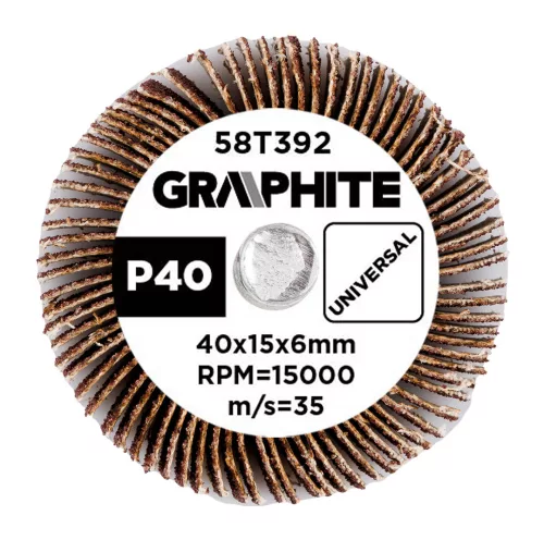 Graphite Csapos lamellás korong 40x15x6mm, P40