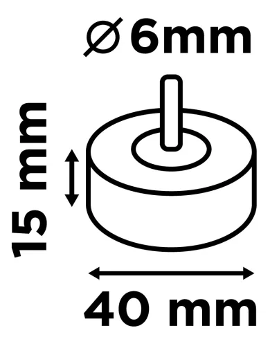 Graphite Csapos lamellás korong 40x15x6mm, P40