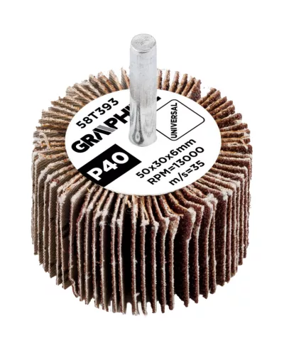 Graphite Csapos lamellás korong 50x30x6mm, P40