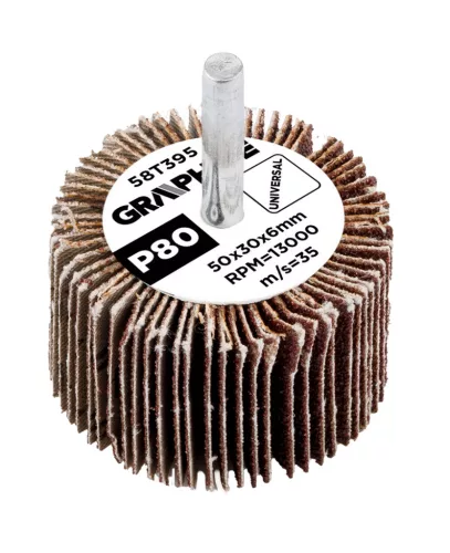 Graphite Csapos lamellás korong 50x30x6mm, P80