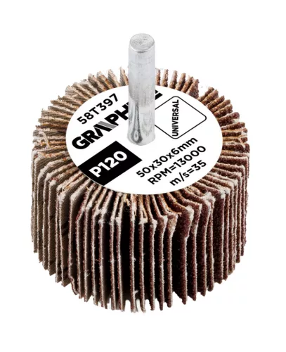 Graphite Csapos lamellás korong 50x30x6mm, P120