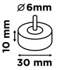 Graphite Csapos lamellás korong 30x10x6mm, P40