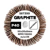 Graphite Csapos lamellás korong 50x20x6mm, P40