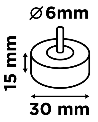Graphite Csapos lamellás korong 30x15x6mm, P40