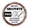 Graphite Csapos lamellás korong 30x15x6mm, P60