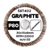 Graphite Csapos lamellás korong 30x15x6mm, P80