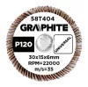 Graphite Csapos lamellás korong 30x15x6mm, P120