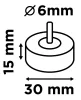 Graphite Csapos lamellás korong 30x15x6mm, P120