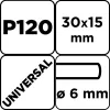 Graphite Csapos lamellás korong 30x15x6mm, P120