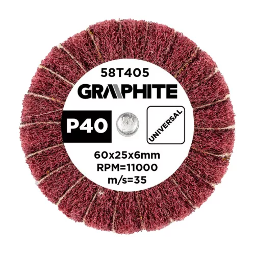 Graphite Csapos lamellás korong, 60x25x6mm, P40