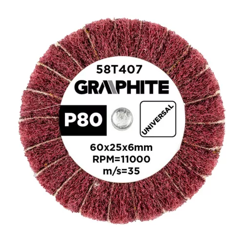 Graphite Csapos lamellás korong, 60x25x6mm, P80