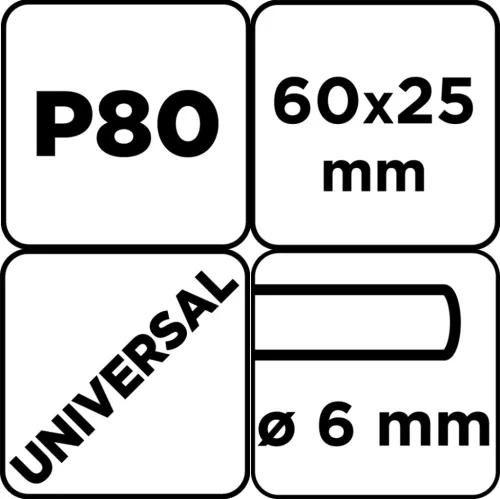 Graphite Csapos lamellás korong, 60x25x6mm, P80